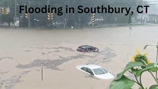 Heavy flood affecting Southbury, Oxford, USA