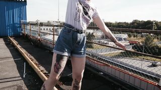 Balancing lady