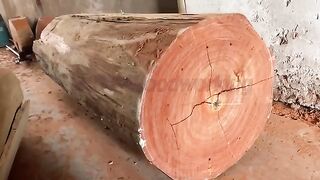 Carving A Giant Redwood Tree Using Dangerous Engineering Skills  By DT Woodworking