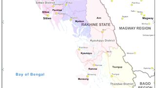 Peta Rakhine | Rakhine Map | Map of Rakhine | Map of Arakan | Arakan Map | Peta Arakan