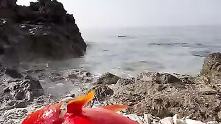 fish cutting see beach