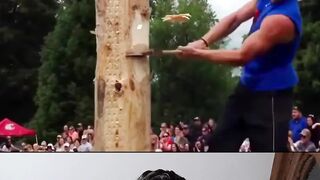 See how it c u ts the wood in seconds
