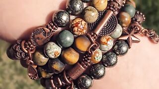 ##How To Make Stone Stretchy Bracelet Stacks With Charms.✨✨✨✨.....