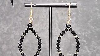 #????????????????????????????DIY Beaded Earrings - Crystal Wire Drop Earring Jewelry Design - Handmade Jewellery #jewelrymaking.