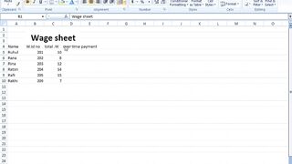 How to make wage sheet in MS excel full tutorial