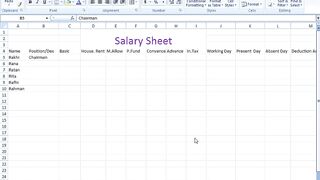 How to make a salary sheet in MS Excel program ( কিভাবে স্যালারী শীট তৈরি করবেন)