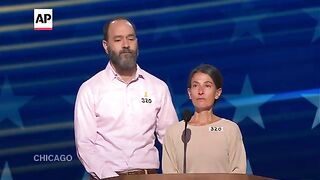 Parents of American hostage in Gaza receive standing ovation at DNC