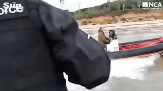 Dramatic moment drug smugglers leap from boat after being caught with £37m of coke by Border Force