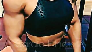 "Female Bodybuilder Shows Off Her Physique"