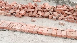 Live brick work construction Sluge bed working