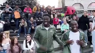 African boys dancing in London