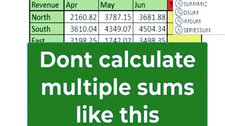 Excel tips - Super Fast Way To Add Total In Excel - #excelhindi #exceltips