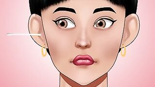 #asmr Itchy & Smelly Ear Stone Removal #animation #beauty #ear