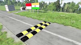Cars vs Massive Speed Bumps - BeamNG Drive - ???? ULTIMATE Edition Compilation