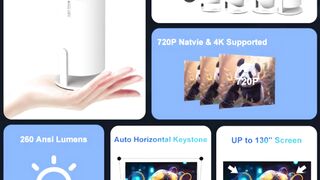 Magcubic 4K Native 1080P Android 11 Projector 390ANSI HY320 Dual Wifi6 BT5.0 Cinema Outdoor Portable Projetor Upgrated HY300
