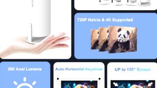Magcubic Android 11 390ANSI HY320 Projector 4K Native 1080P Dual Wifi6 BT5.0 Cinema Outdoor Portable Projetor Upgrated HY300