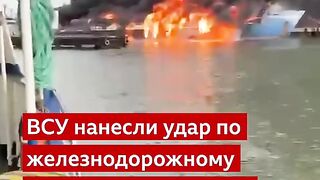 УКРАИНСКИ ДРОНОВЕ ПОДПАЛИХА БАРЖА С ЦИСТЕРНИ С ГОРИВО