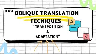 Translation TECHNIQUES - Adaptation