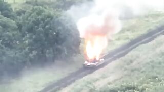 Ukrainian_ABRAMS_Tank_BLOWN_Up_Brand_NEW_Russian_Kamikaze_Drone_with_Devastating_Shell_Fire(360p).