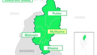 Peta Kachin. Kachin Map. Map of Kachin. Peta Negara Bagian Kachin. Map of Kachin State. Kachin State Map