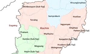 Map of Kachin. Kachin Map. Peta Kachin. Peta Negara Bagian Kachin. Map of Kachin State. Kachin State Map