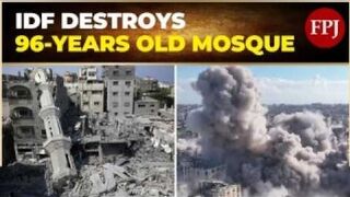 Israeli Army Destroys Historic Grand Mosque, Burns Qurans in Gaza In Khan Younis
