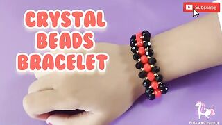 ##DIY Bracelet in 10 Minutes for Beginners | Make Bracelet using Rondelle Crystal Beads & Copper Wire