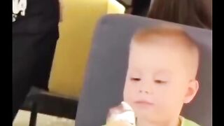 Child funny face video