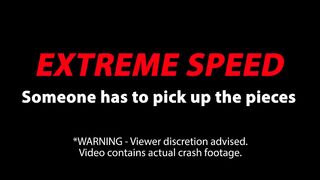 Extreme Speed motorcycle crash - VIEWER DISCRETION ADVISED