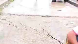 বন্যায় ব্রিজ কি ভাবে ভেঙ্গে গেল
