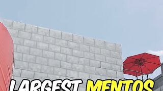Mr beast Tossing Giant Mentos Into A Massive Coke Bottle ???? #funvideo #game