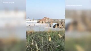 Another home collapses into the ocean in Rodanthe, NC