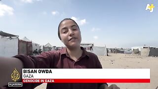 Tens of thousands of Palestinians are cramped together in makeshift tents under intense summer heat