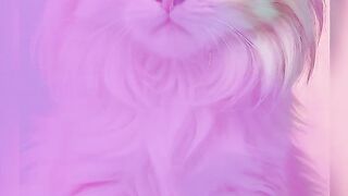 Cat anime purple hair