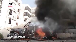 Israel launches more strikes on Lebanon, targeting a car in Sidon