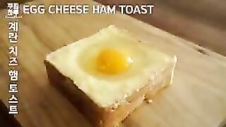 Egg Cheese Ham Toast Recipe ????????????