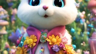 Hd cute cat and rabbit