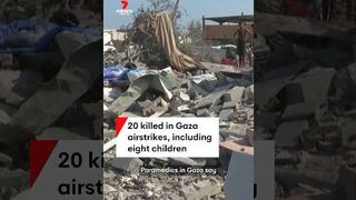 20 people killed in Israeli airstrikes on Gaza, including eight children