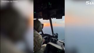 Incredible moment Ukrainians shoot down incoming Russian cruise missile as Putin blitz rocks Kyiv