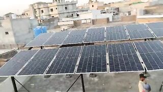 15kw solar system plates install on rooftop