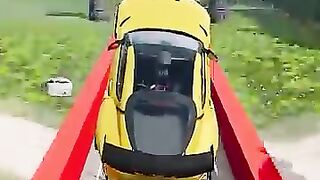 Youtubers cars vs Gates ????❌???? BeamNG.Drive #shorts #beamngdrive