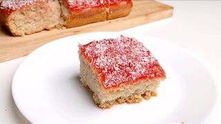Easy Coconut Jam Cake- No Butter, No Egg, No Milk Soft and Delicious Cakr that melts in mouth