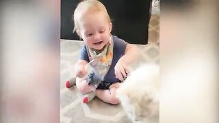 Cutest Babies Play With Dogs And Cats Compilation || Cool Peachy