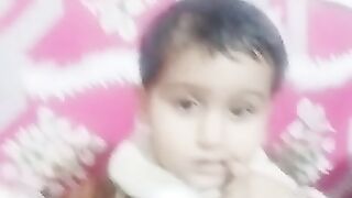 The little children are play with toys and books. Nanhi bachi good baby.