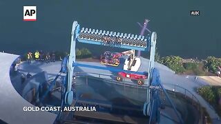 Australian theme park ride malfunctions, stranding 13 people mid-air for 90 minutes