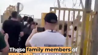 Family members of Israeli captives rush Gaza border fence - Al Jazeera Newsfeed
