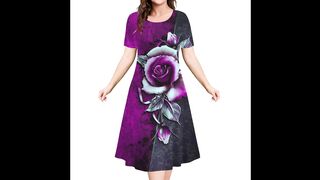 New Women's Dresses 3D Floral Pattern