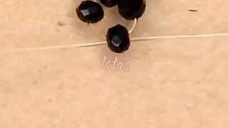 ##Pinterest-istas-Black-crystal-bead-bracelet.????????????