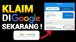 CARA DAPAT UANG DARI GOOGLE - KERJA ONLINE DARI HP