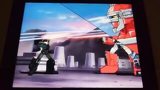 Barrage Battle between Scourge and Optimus Prime
